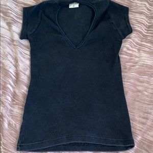 Flattering black T